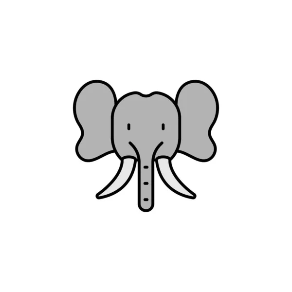 Elephant Line Icon Element Jungle Mobile Concept Web Apps Illustration — стоковый вектор