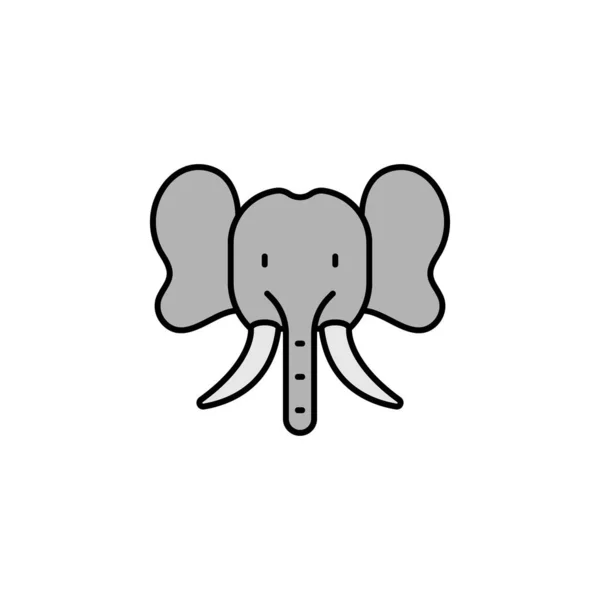 Elephant Line Icon Element Jungle Mobile Concept Web Apps Illustration — Image vectorielle