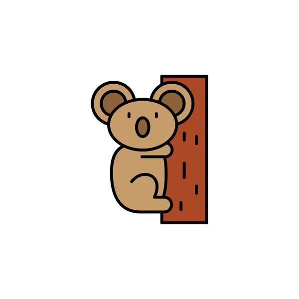 Koala Line Icon Element Jungle Mobile Concept Web Apps Illustration — Image vectorielle