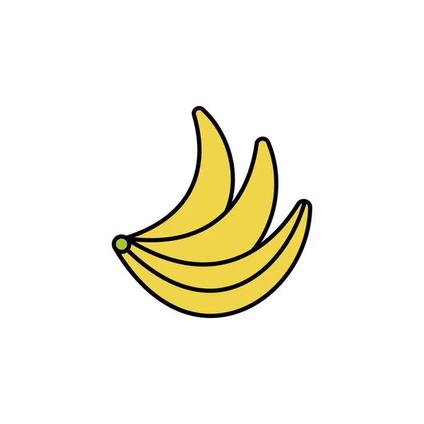 Banana Line Icon Element Jungle Mobile Concept Web Apps Illustration — Vetor de Stock