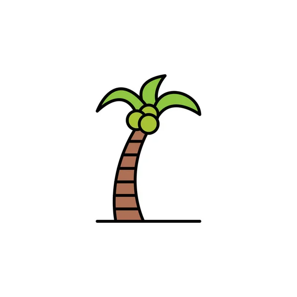 Palm Tree Line Icon Element Jungle Mobile Concept Web Apps — Archivo Imágenes Vectoriales