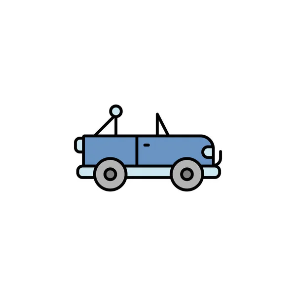 Off road car vonal ikon. Eleme dzsungel mobil koncepció és webes alkalmazások illusztráció. Vékony vonal — Stock Vector