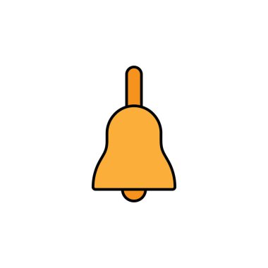 Zil, okul çizgisi çizimi. Eğitim illüstrasyon simgeleri. İşaretler, semboller ağ, logo, mobil uygulama, UI, UX renkli simge için kullanılabilir