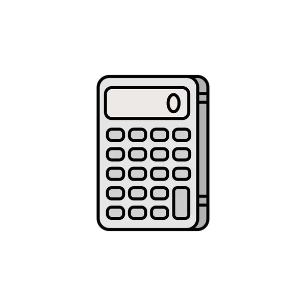 Accounting Calculator Math Line Illustration Element Education Illustration Icons Signs — Stockový vektor