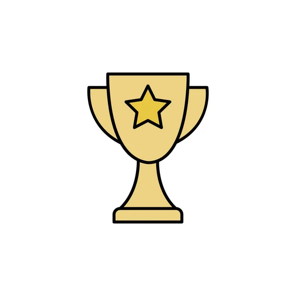 Cup Prize Winner Line Illustration Element Education Illustration Icons Signs — Vettoriale Stock