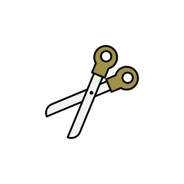 Cut Scissors Line Illustration Element Education Illustration Icons Signs Symbols — ストックベクタ