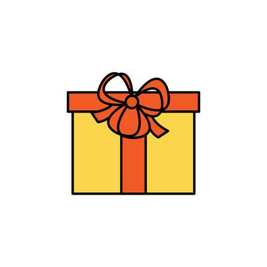 Hediye hattı simgesi. Düğün illüstrasyon simgeleri. İşaretler, semboller ağ, logo, mobil uygulama, UI, UX renkli simge için kullanılabilir