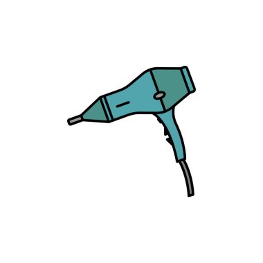 Saç kurutma makinesi ikonu. Düğün illüstrasyon simgeleri. İşaretler, semboller ağ, logo, mobil uygulama, UI, UX renkli simge için kullanılabilir