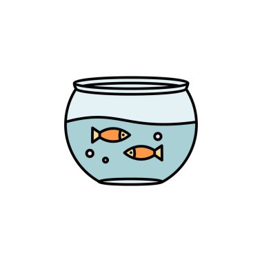 Akvaryum hattı ikonu. İşaretler ve semboller ağ, logo, mobil uygulama, ui, ux renkli simge için kullanılabilir