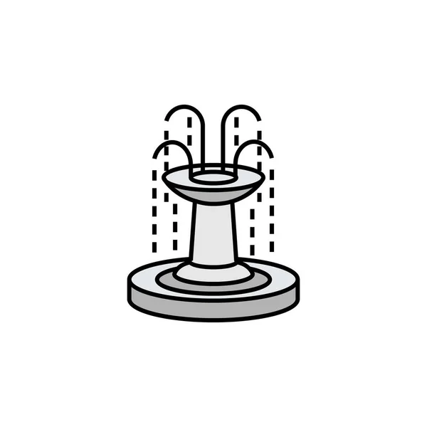 Fountain Line Icon Elements Wedding Illustration Icons Signs Symbols Can — 图库矢量图片