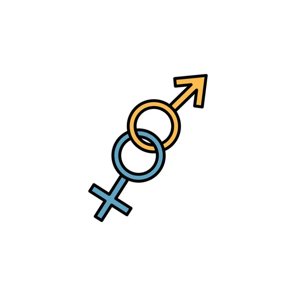 Gender Line Icon Elements Wedding Illustration Icons Signs Symbols Can — Stockvector