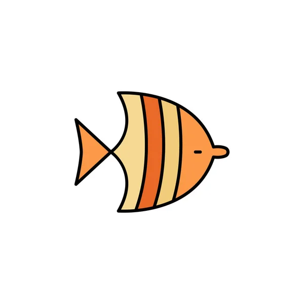 Fish Line Icon Signs Symbols Can Used Web Logo Mobile — Stockový vektor