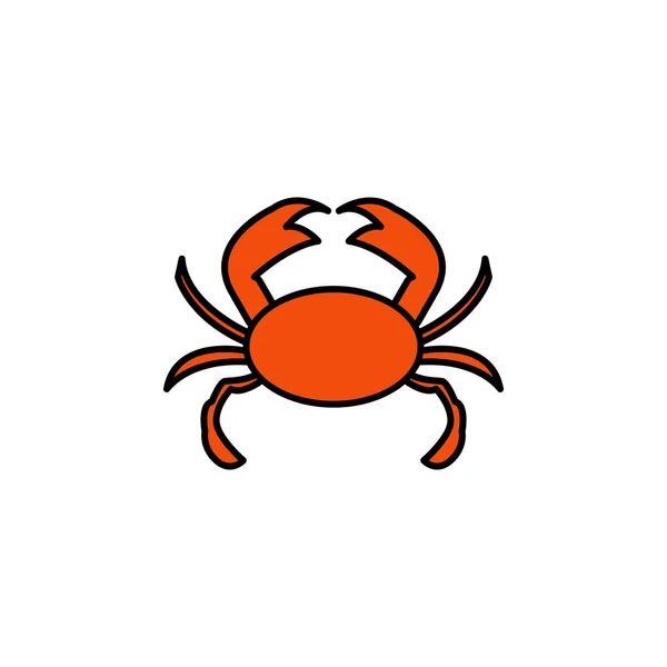 Crab Line Icon Signs Symbols Can Used Web Logo Mobile — Archivo Imágenes Vectoriales