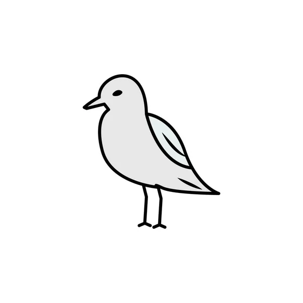 Seagull Line Icon Signs Symbols Can Used Web Logo Mobile — Vettoriale Stock