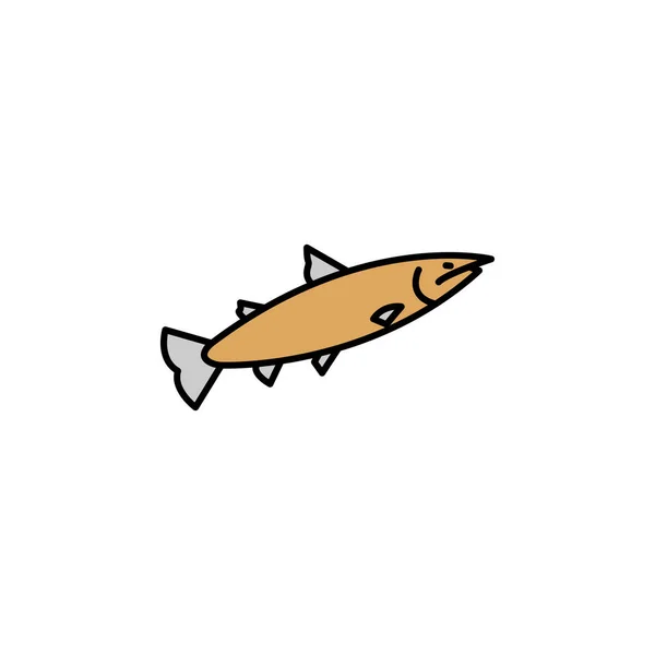 Salmon Line Icon Signs Symbols Can Used Web Logo Mobile — Stockový vektor