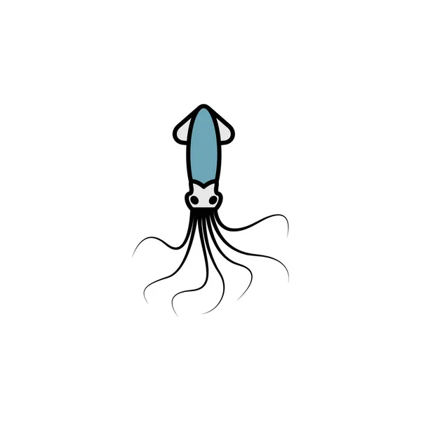 Squid Line Icon Signs Symbols Can Used Web Logo Mobile — Vector de stock