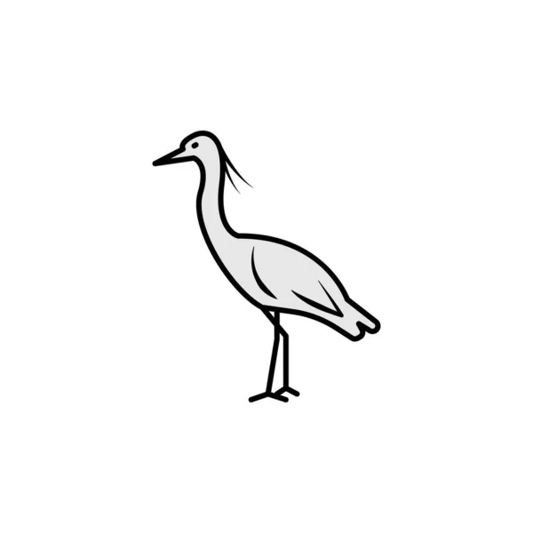 Heron Line Icon Signs Symbols Can Used Web Logo Mobile — Vettoriale Stock