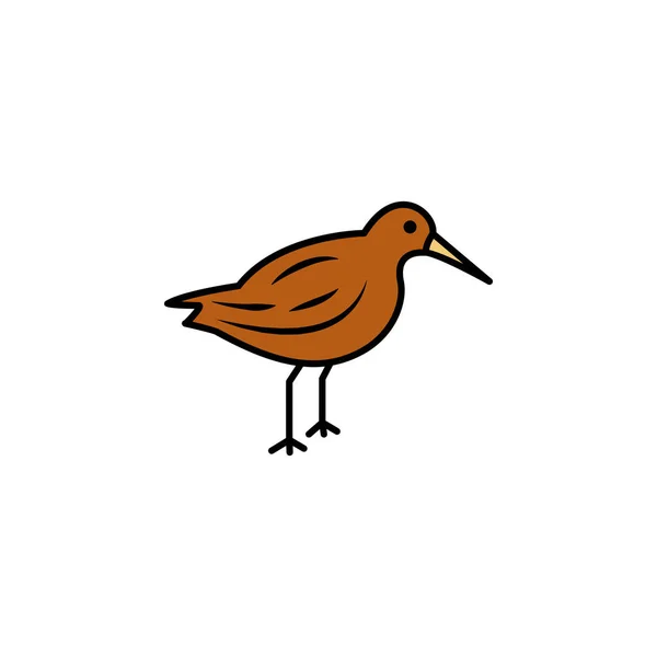 Dunlin Line Icon Signs Symbols Can Used Web Logo Mobile — Stock vektor