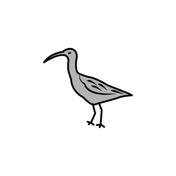 Curlew Line Icon Signs Symbols Can Used Web Logo Mobile — Vettoriale Stock