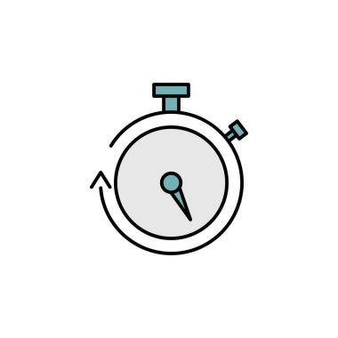 dağıtım zaman çizelgesi resimleme simgesi. İşaretler ve semboller ağ, logo, mobil uygulama, UI, UX renkli simge için kullanılabilir