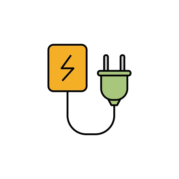 Línea Eléctrica Icono Ilustración Los Signos Símbolos Pueden Utilizar Para — Vector de stock