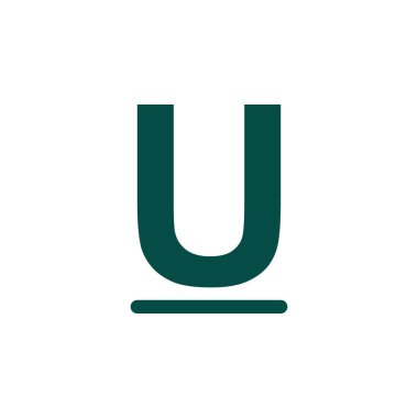 underline text icon. Can be used for web, logo, mobile app, UI, UX on white background colored icon