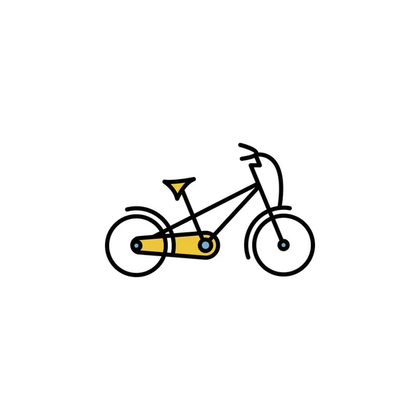 Beyaz Arka Planda Aile Bisiklet Çizgisi Simgesi Şaretler Semboller Logo — Stok Vektör