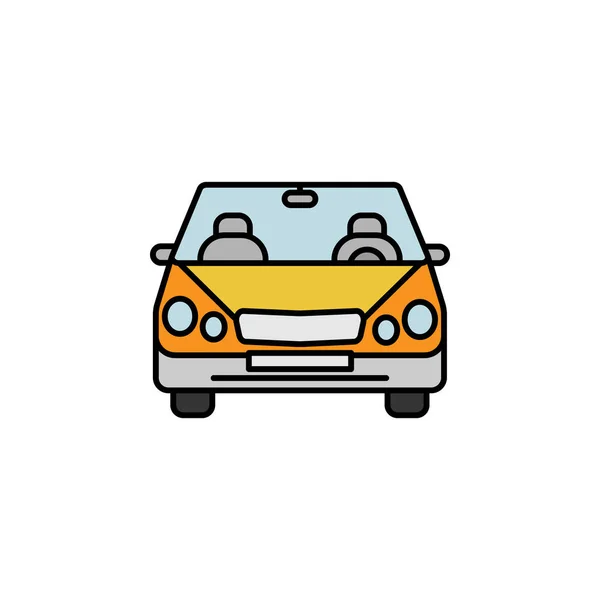Семейный Автомобиль Значок Линии Автомобиля Белом Фоне Знаки Символы Могут — стоковый вектор