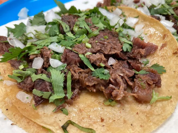 Mexican Suadero Meat Tacos —  Fotos de Stock