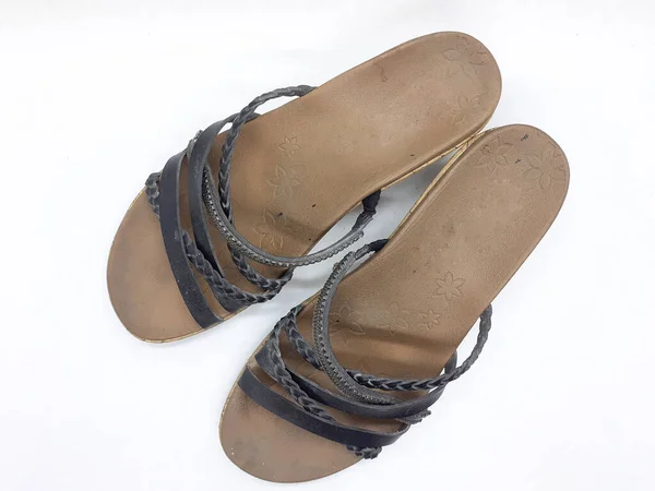 Eine Reihe Von Sandalen Und Schuhen Für Mehrere Zwecke Auf — Stockfoto