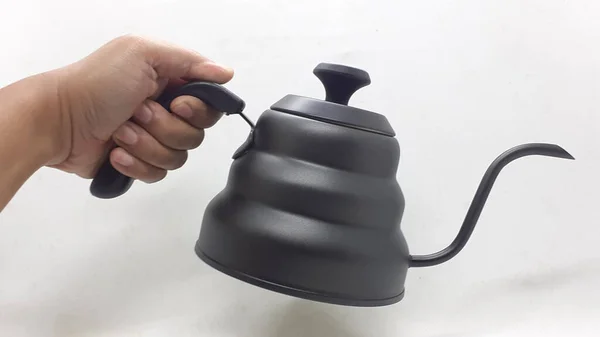 도자기와 빈티지 Retro Kettle Tea Pot Clean Photo White Isolated — 스톡 사진