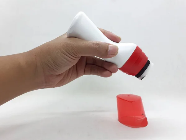 Gerçekçi Şablon Boş Deodorant Pateni Kozmetik Şişe Zole Terleme Kapak — Stok fotoğraf