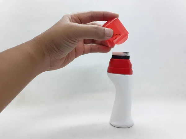 現実的なテンプレートブランクデオドラントローラーセット化粧品ボトル絶縁防虫キャップ背景01 — ストック写真