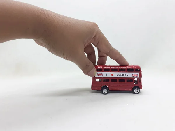 Meervoudig Klein Speelgoed Miniatuur Van Dieren Voertuigen Witte Isolatieachtergrond — Stockfoto
