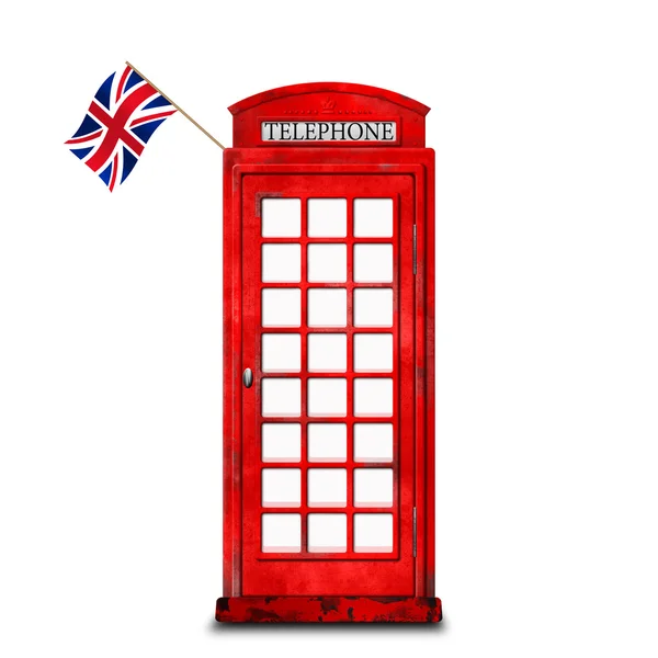 Red phone box — Stock Photo, Image