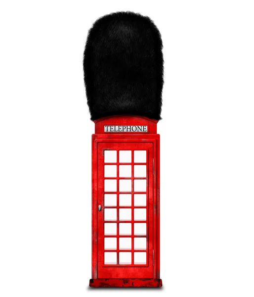 Den röda telefonboxen — Stockfoto
