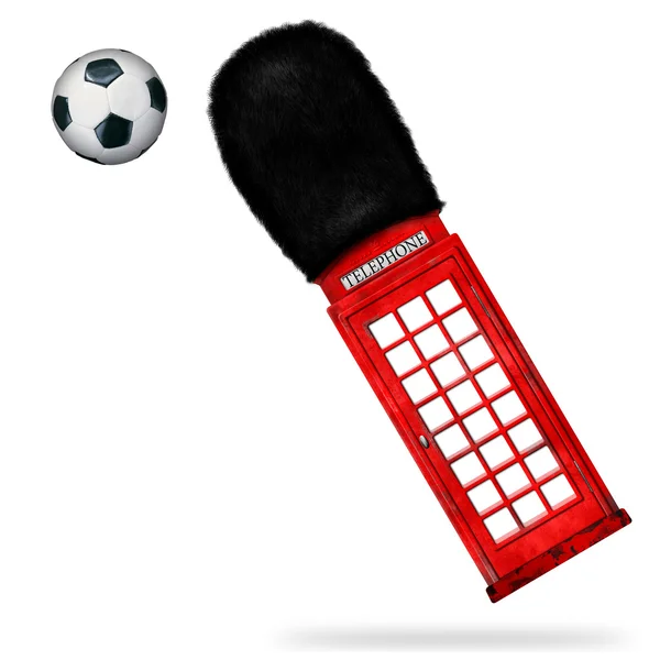 Telefonzelle und Ball — Stockfoto