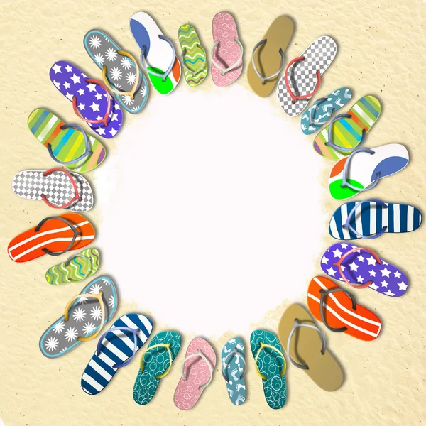 Flip-Flops und Reisen — Stockfoto