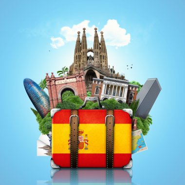 Spain, landmarks Madrid and Barcelona, travel