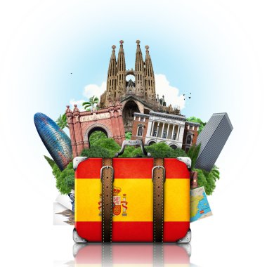 İspanya, yerlerinden madrid ve barcelona, seyahat