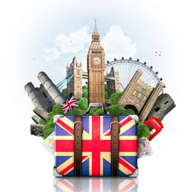 England, British landmarks, travel clipart