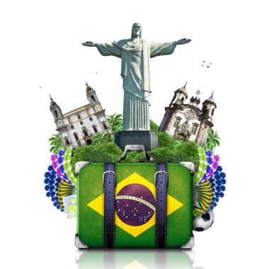 Brazil, Brazil landmarks, travel clipart