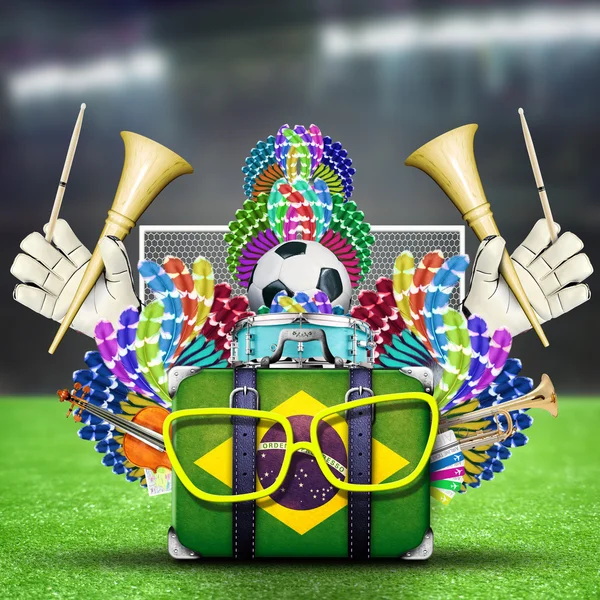 Бразилия, чемпионат мира по футболу — стоковое фото