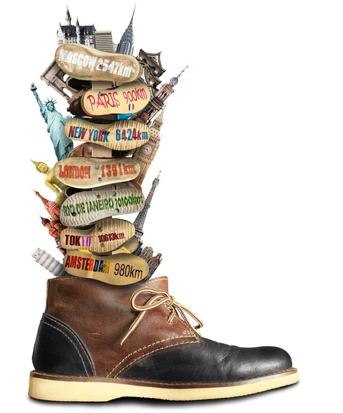 Resor och skor — Stockfoto