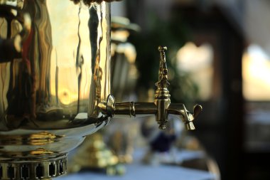 eski bakır çaydanlık, bir semaver