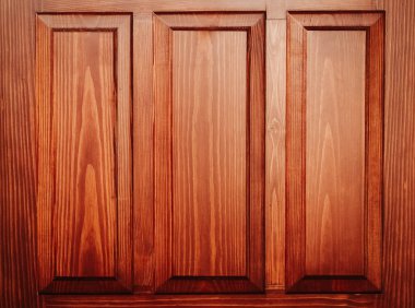 Vintage wooden door element made of mahogany.