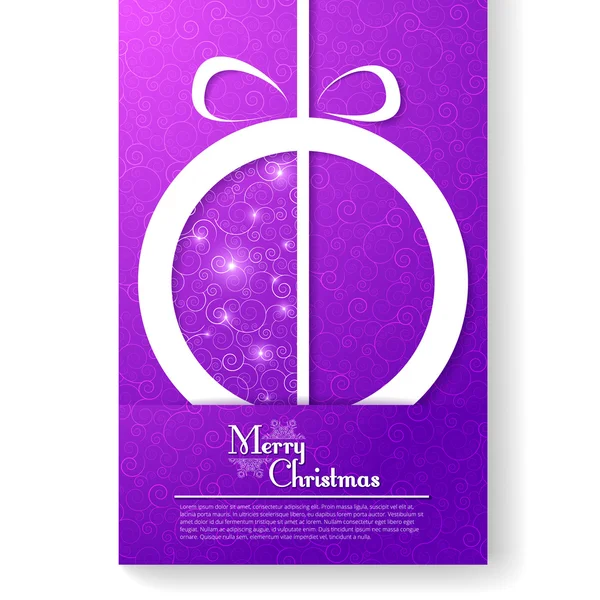 Christmas card with stylized Christmas ball — Stock Vector