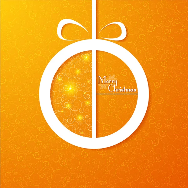 Christmas ball on decorative sunny background — Stock Vector