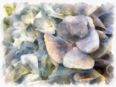 Çiçek buketi suluboya stili çizim empresyonisti.