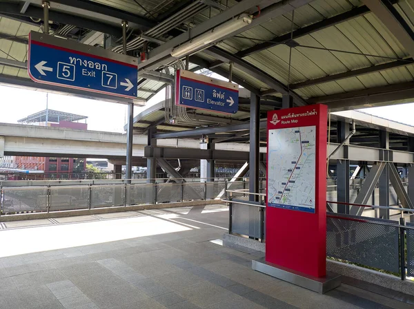 Bangkok Thailand November 2021 Der Bau Der Station Dark Red — Stockfoto